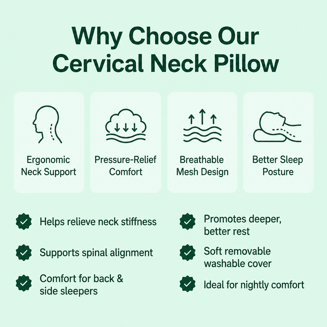 RestArc™ - Ergonomic Neck Support Pillow