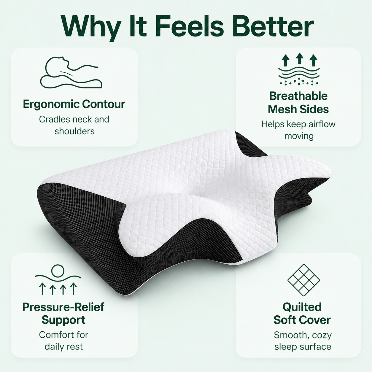 RestArc™ - Ergonomic Neck Support Pillow