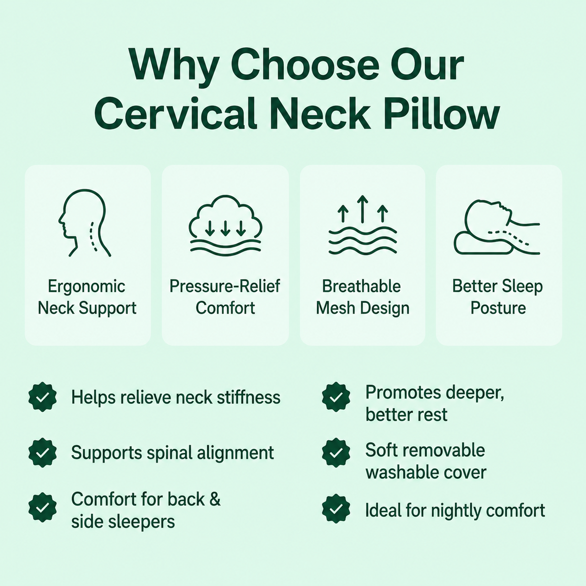 RestArc™ - Ergonomic Neck Support Pillow